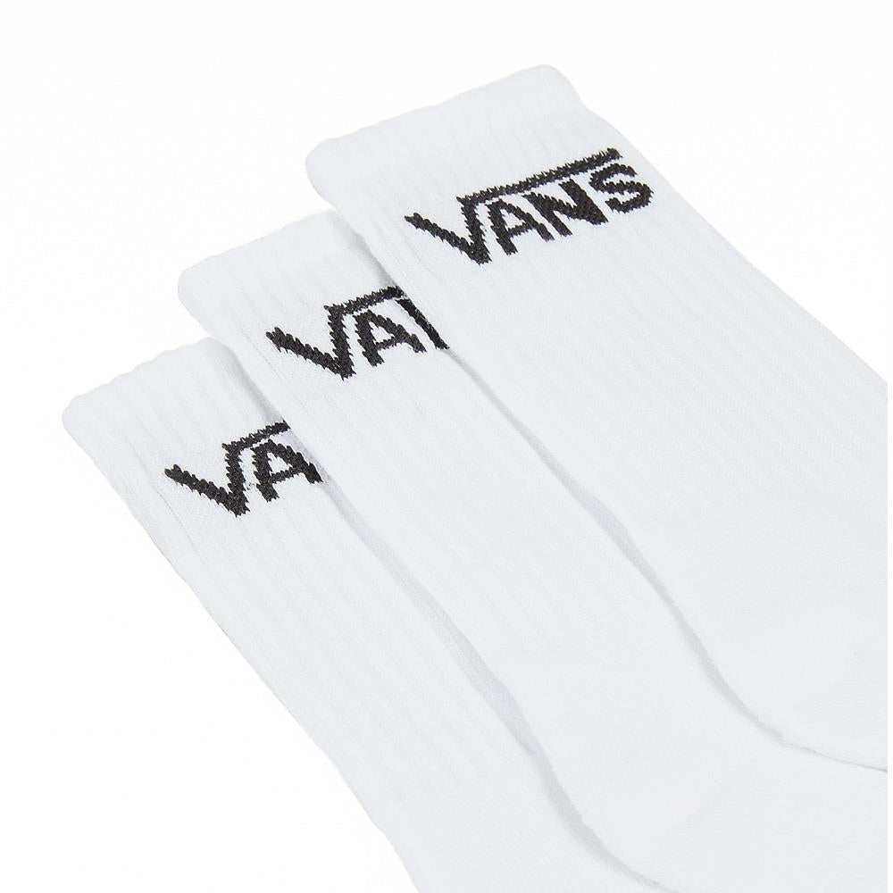 Vans Kids Classic Crew Socks 3-Pack - White