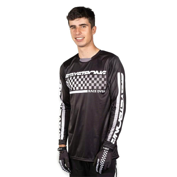 Stay Strong Checker Race Jersey - Black – Source BMX - US