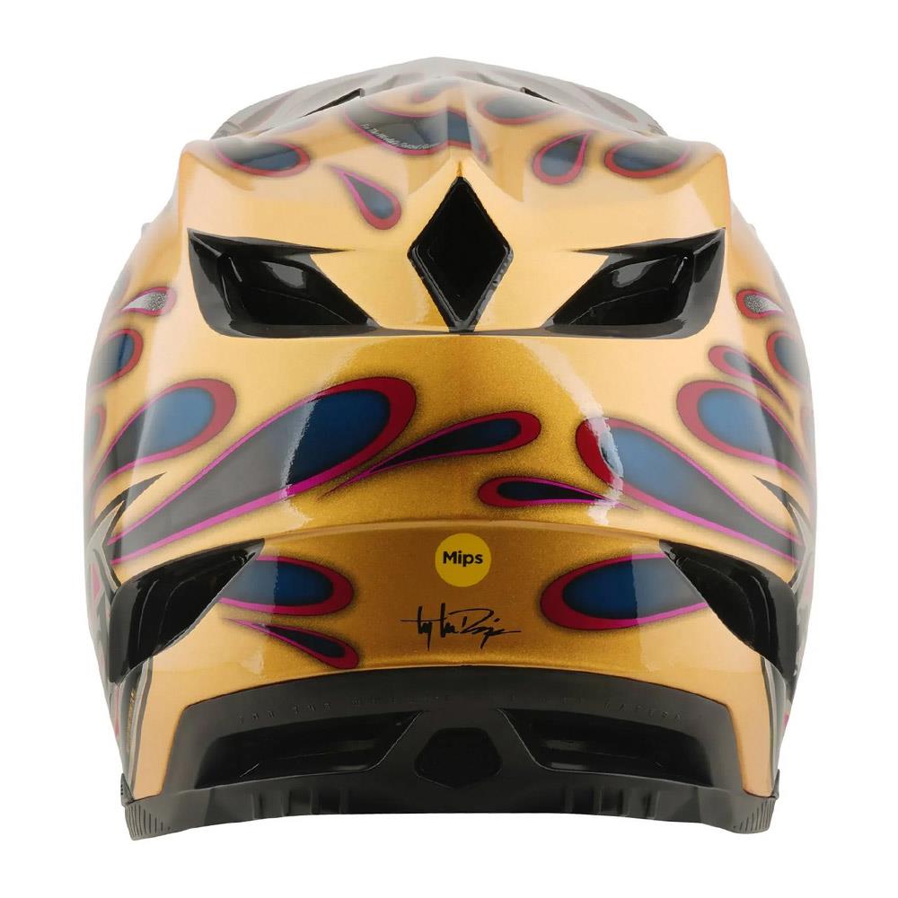 Troy Lee D4 Carbon MIPS Race Helmet - Overspray Gold/Black – Source BMX