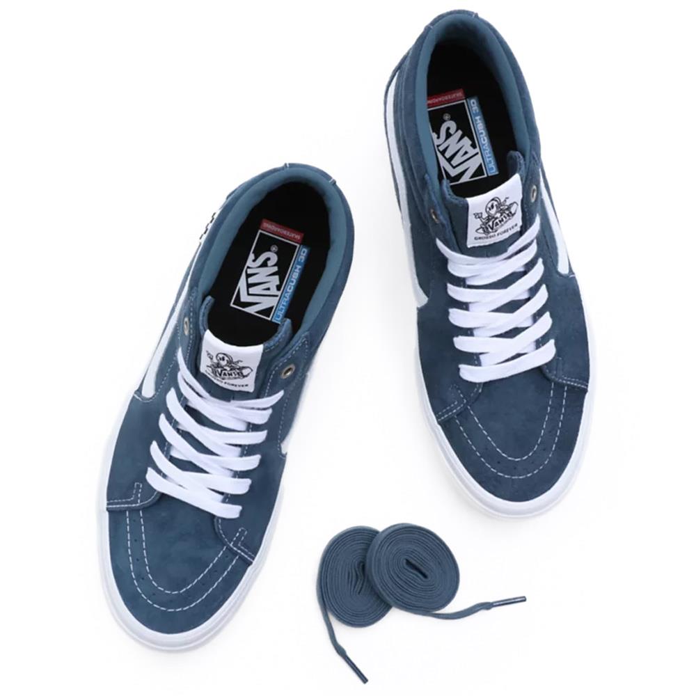 Vans Skate Grosso Mid Pig Suede - Blue/White