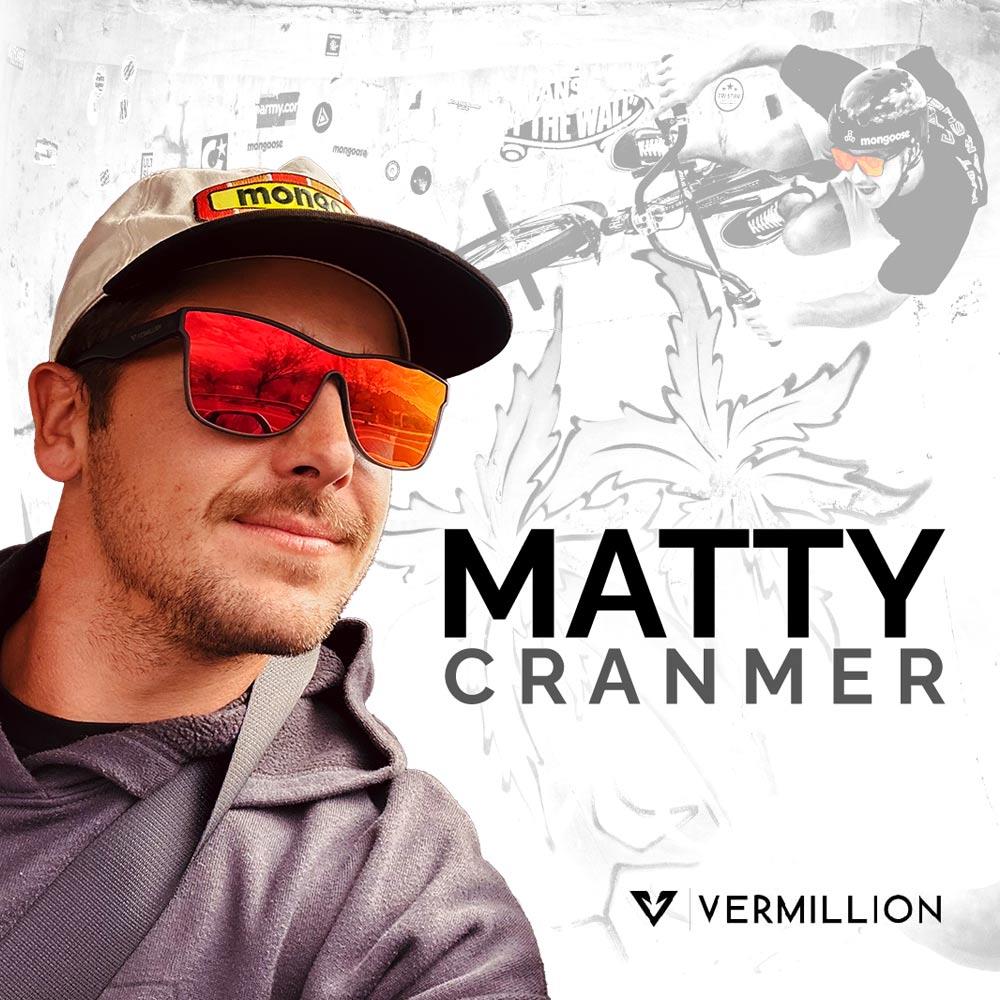 Vermillion Mystic Sunglasses - Matty Cranmer Signature - Grey/Red