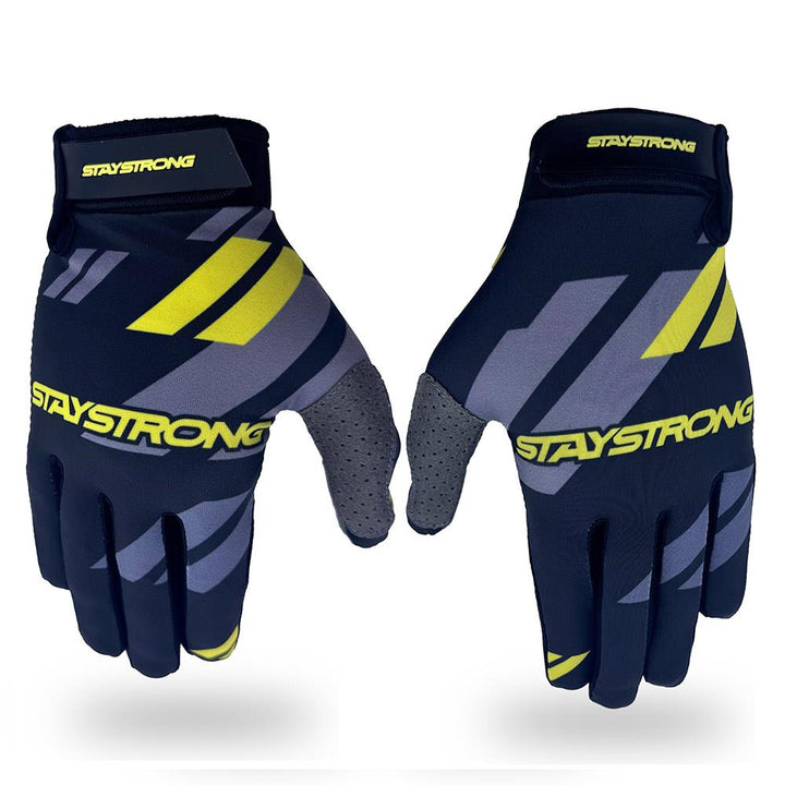 Stay Strong Multi Chevron Gloves - Black/Yellow
