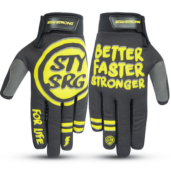 Stay Strong Rough BFS Gloves - Black/Yellow – Source BMX