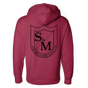 S&M Two Shield Heavy Pullover Hoodie - Red