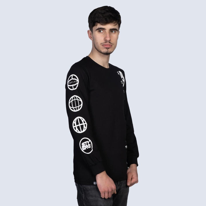 Stay Strong Worldwide Long Sleeve T-Shirt - Black