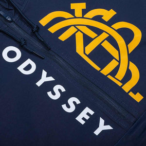 Odyssey Half-Monogram Anorak Jacket - Blue with Gold and White