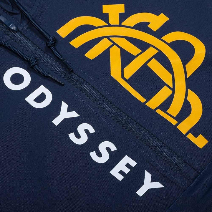 Odyssey Half-Monogram Anorak Jacket - Blue with Gold and White
