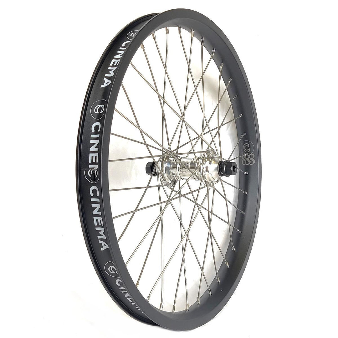 Profile Mini / Cinema 888 ruota anteriore personalizzata con Titanio Raggi - lucido/Nero