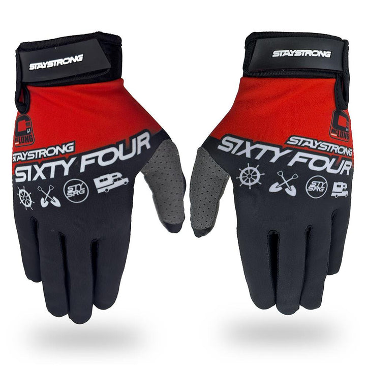 Stay Strong Nic Long Captain Gloves - Red/Black