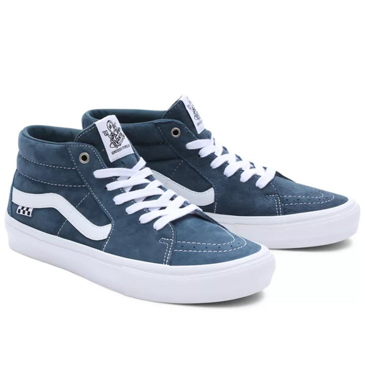 Vans Skate Grosso Mid Pig Suede - Blue/White