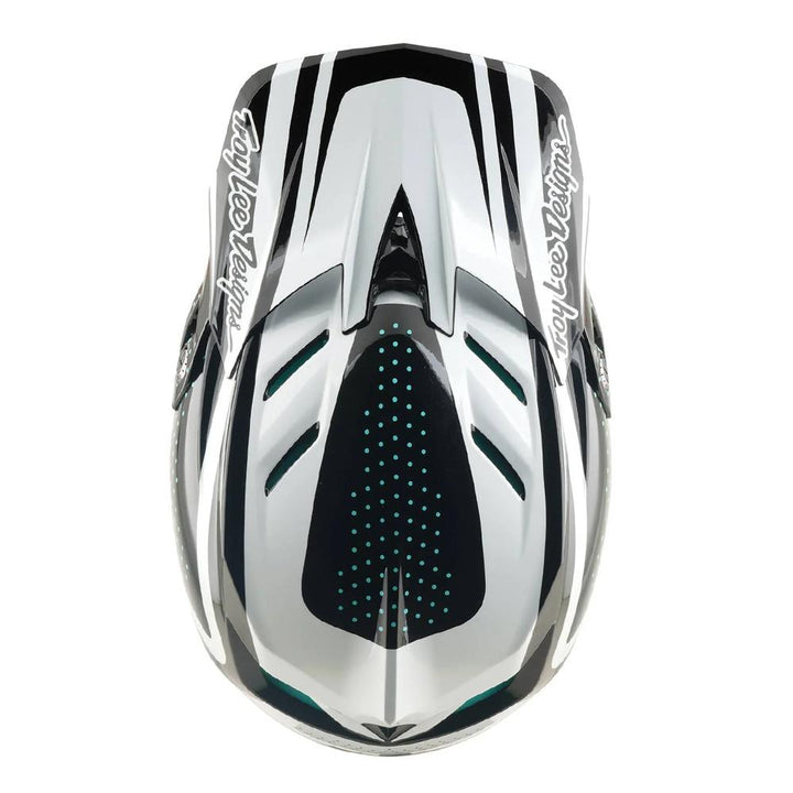 Troy Lee D4 Polyacrylite MIPS Race Helmet - The Line Charcoal/White