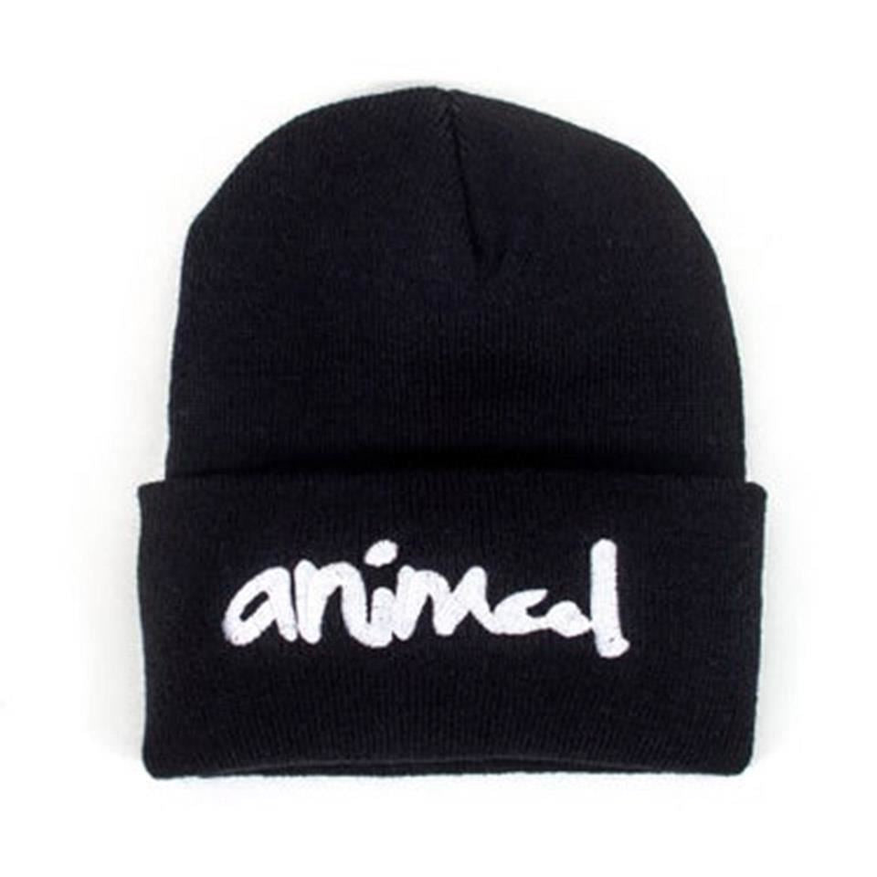 Animal Script Beanie - Nero