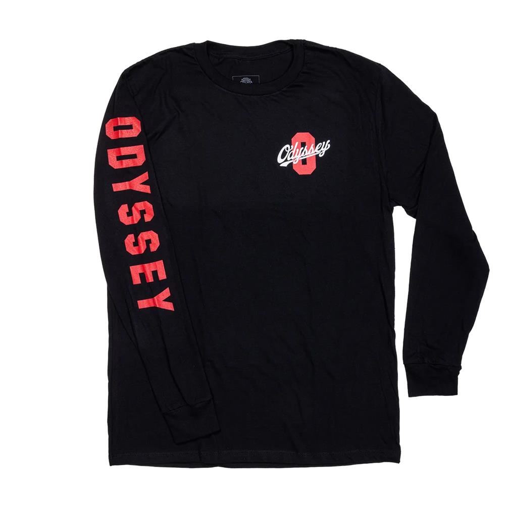 Odyssey Academy Long Sleeve T-shirt - Black with Red and White