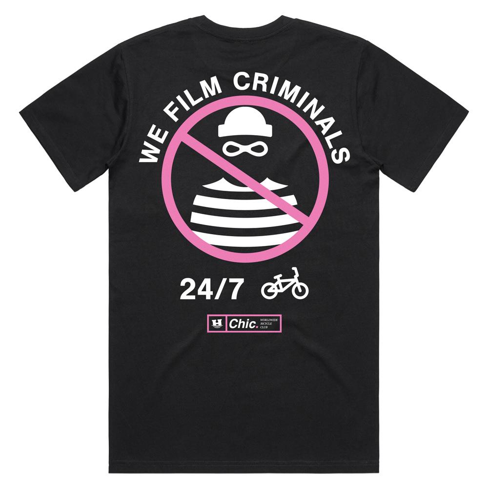Chic x Help 'We Film Criminals' T-shirt - Black
