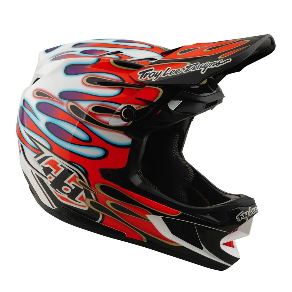ドレイク Troy Lee D4 Composite Race Helmet - Overspray White/Red – Source