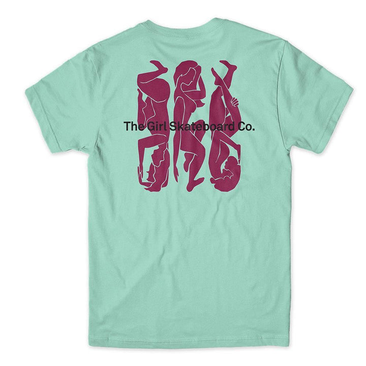 Girl Contour Curves T-Shirt - Island Reef Blue