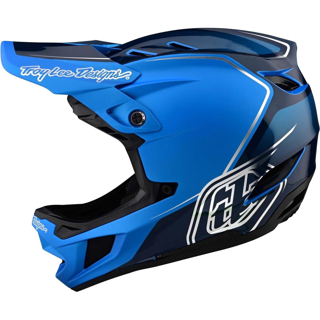 Casco da gara composito Troy Lee D4 - Shadow/Blu