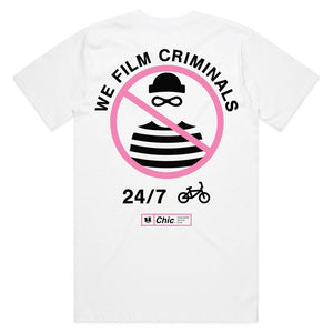 Chic x Help Camiseta de 'We Film Criminals' - White