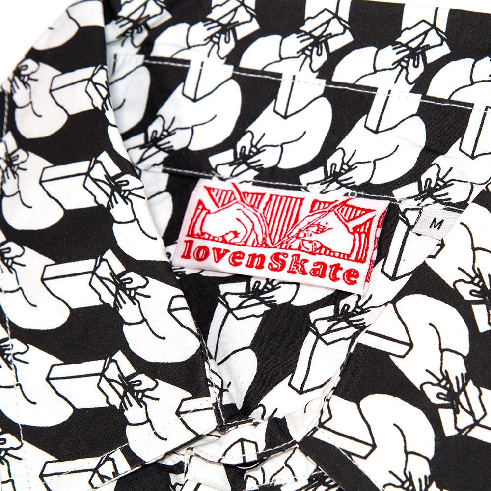 Lovenskate Let Others Open Your Mind Button-Up Shirt - Black/White