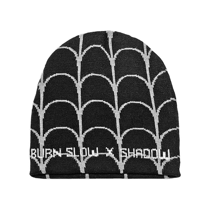 Burn Slow x Shadow Riding Gear Knit Beanie - Black