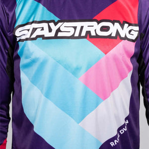 Stay Strong Jersey Chevron Race - Purple