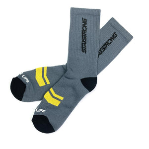 Stay Strong Word Socks - Grey