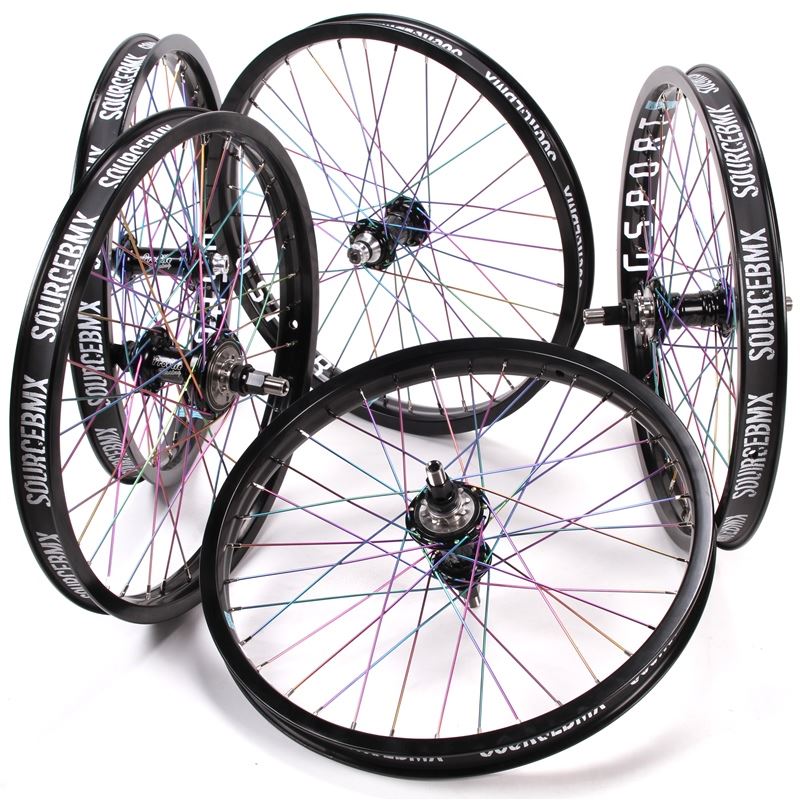 Profile Elite Front Female Wheel - Titanium Upgrade - Black/Rainbow