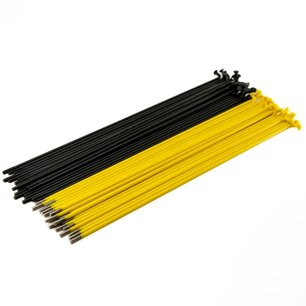 Source Stainless Spokes (40 Pack) - Black/Yellow | Source BMX - US