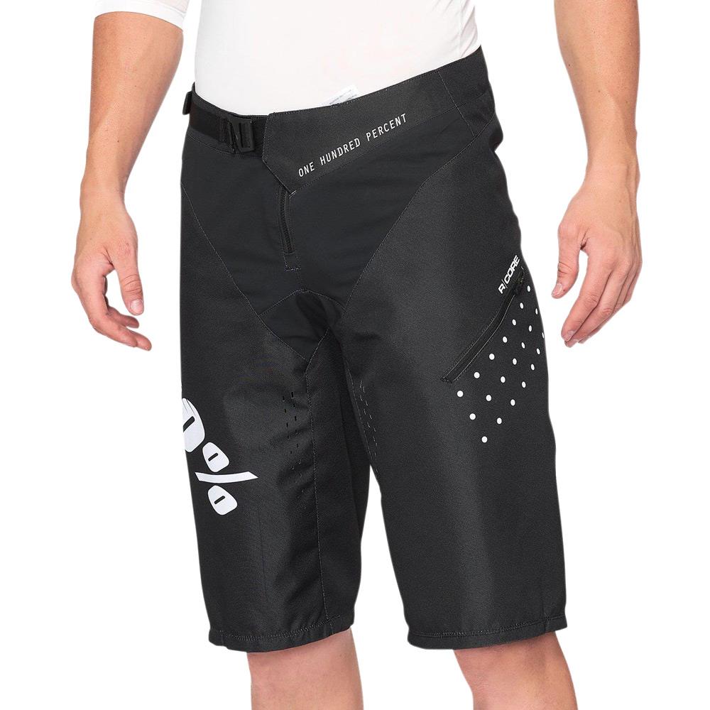 100% de shorts de carreras R -n -n -r -core - Negro