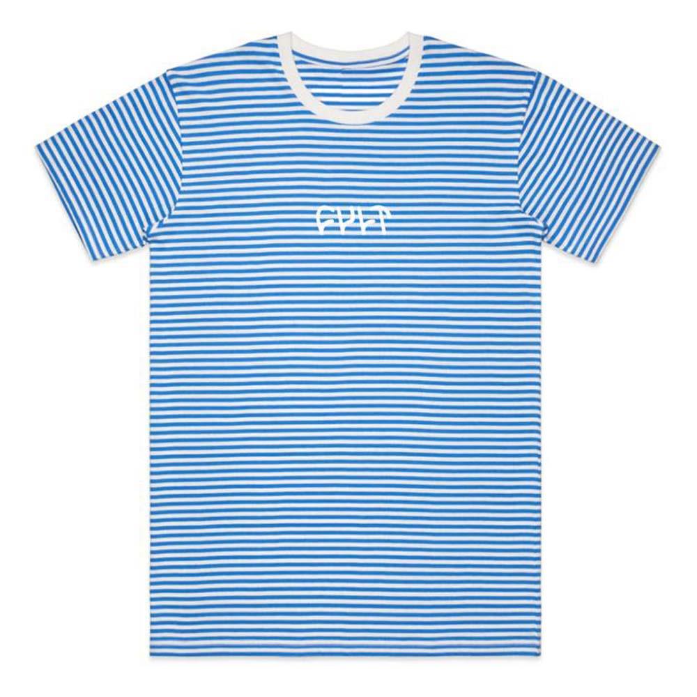 Cult Stripe Logo T-Shirt - Blue