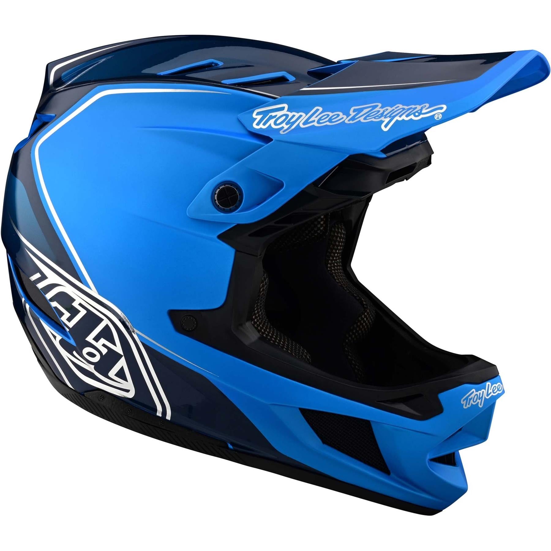 Troy Lee D4 Composite Race Helmet - Shadow/Blue