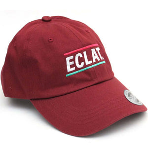 Eclat Pizza Place Embroidery Baseball Cap - Burgundy