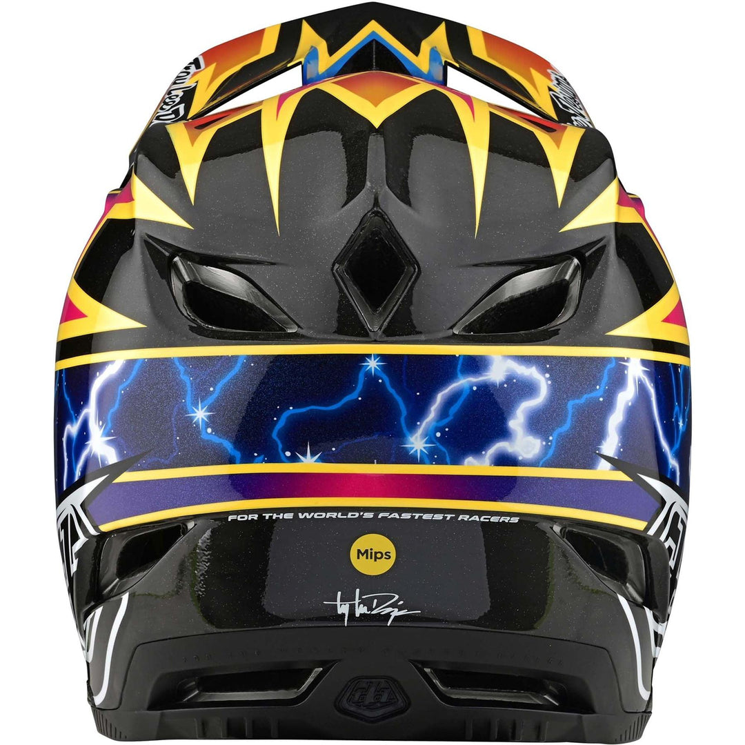 Troy Lee D4 In carbonio Casco da gara - Lightning/Nero