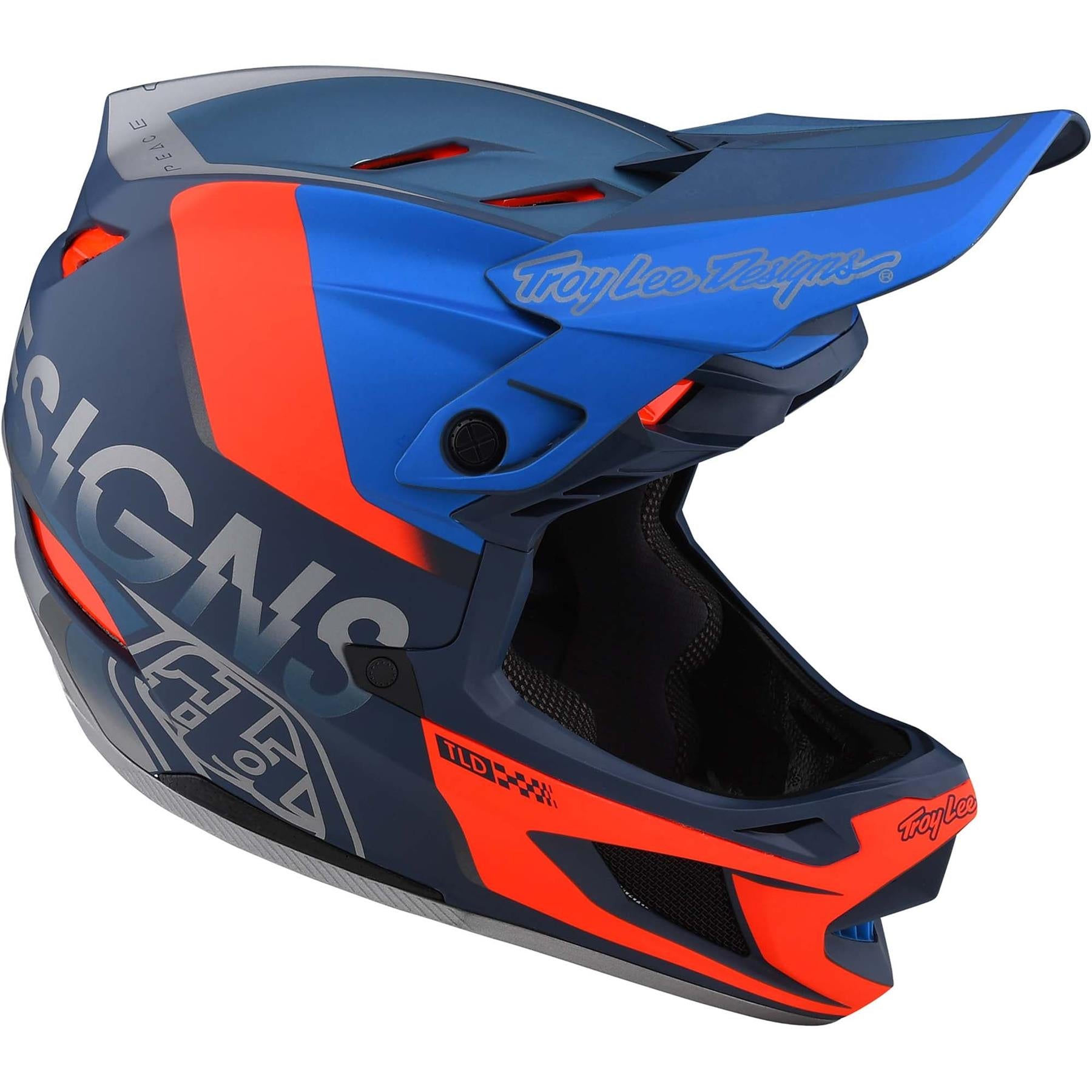 Troy Lee D4 Composite Race Helm - Qualifikationsschiefer/Rot