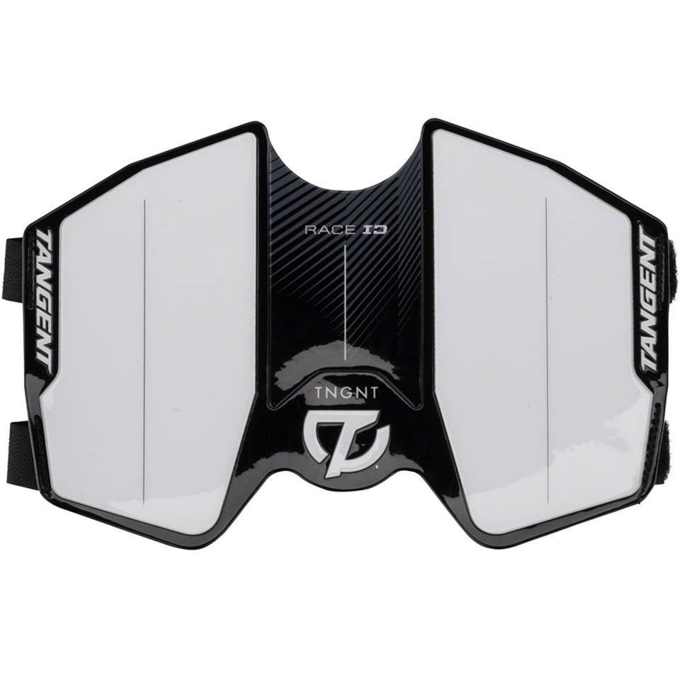 Tangent Race Side Number Plate - White/Black