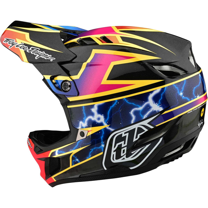 Troy Lee D4 In carbonio Casco da gara - Lightning/Nero