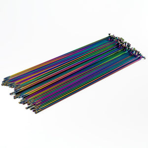 Source Double Butted Spokes (40 Pack) - Rainbow