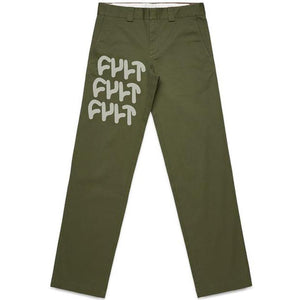 Cult Pantalones de Chino Militant - Ejército verde