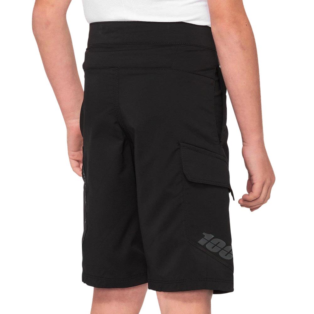 100% Ridcoamp Youth Rennshorts - Schwarz