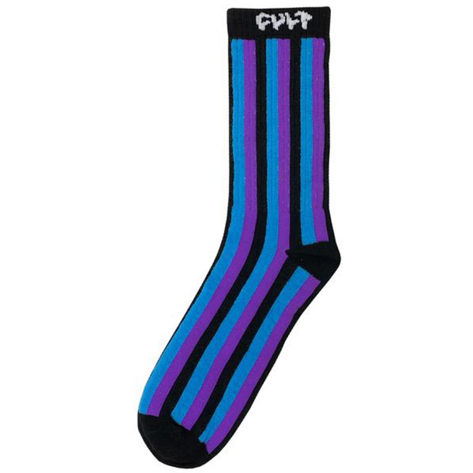 Cult Chaussettes d'équipage verticales - bleu / violet