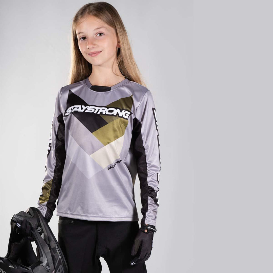 Stay Strong Youth Chevron Race Jersey - Grey