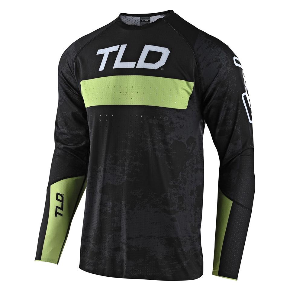 Troy Lee Sprint Ultra Race Jersey - Schmutz Schwarz/Glo grün