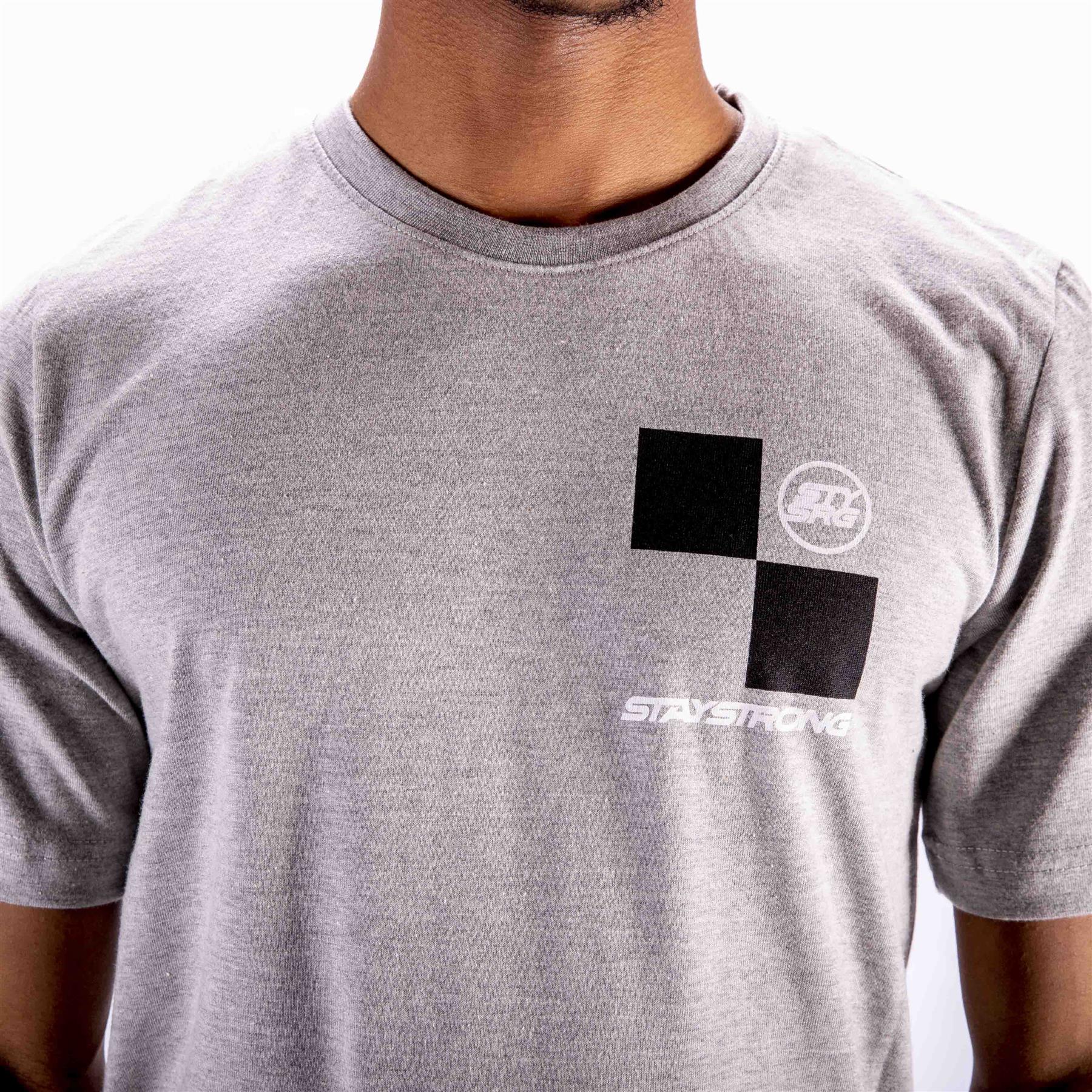 Stay Strong Camiseta de checker - gris