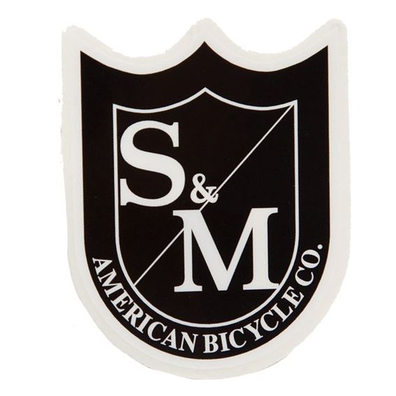 S&M Pegatina de escudo pequeño Negro/Blanco