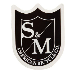 S&M Petit bouclier autocollant Noir/Blanc