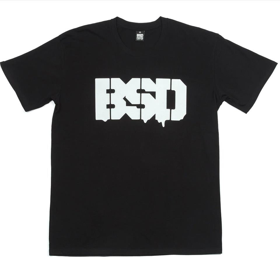 BSD T-shirt goutte à goutte - Noir