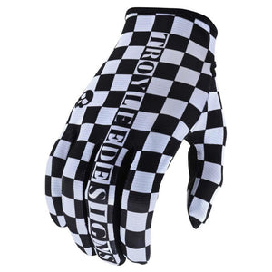 Troy Lee Flowline Race Glove - Checkers White/Black