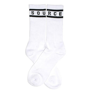 Source Adult Crew Socks - White