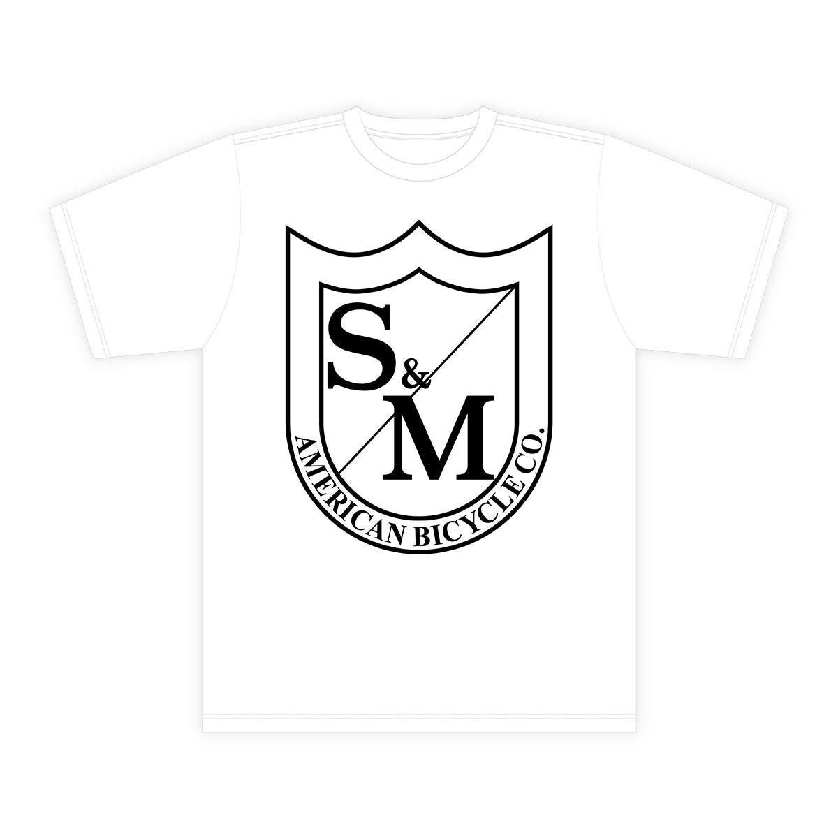 S&M T-shirt Big Shield - Noir En blanc