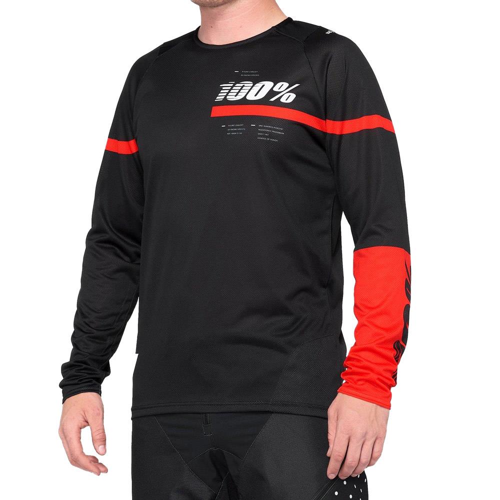 Maglia da gara R -core al 100% - Nero/Rosso